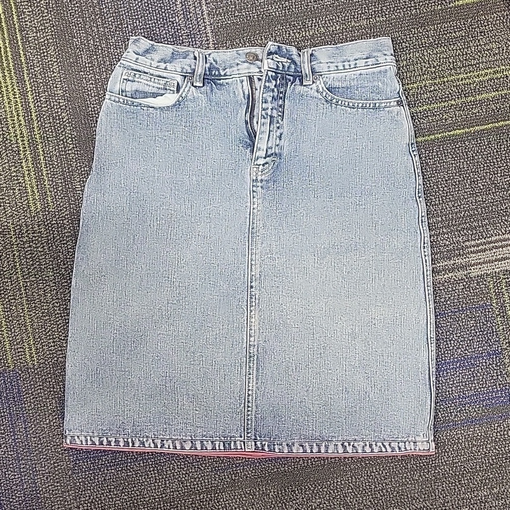 Y2K Blue Jean Pencil Skirt Tommy Hilfiger-Size Med.(vintage Check measurements) - Picture 4 of 13